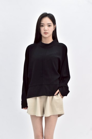 (S) ginlee 中領黑色長袖上衣