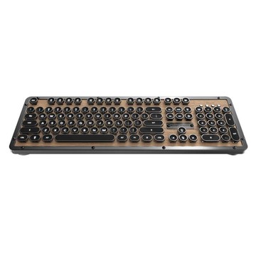 AZIO RETRO CLASSIC ELWOOD BT 核桃木復古打字機鍵盤(中英鍵帽) MK-RETRO-BT-W-01-TW