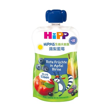 HiPP 喜寶 生機水果趣-蘋梨藍莓加鐵100g【佳兒園婦幼館】