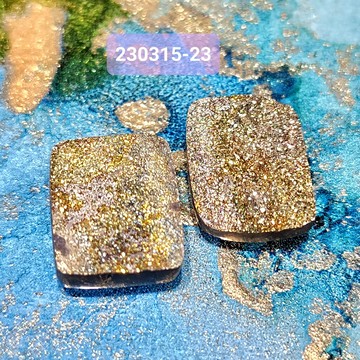【土桑精品】彩虹黃鐵礦珠寶片230315-23號(共2) Pyrite 金工設計 編織 自信 財富 考試 火元素 聖哲曼