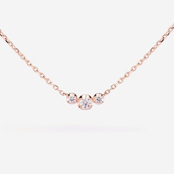 【Isha Jewelry】光耀三鑽純銀項鍊 | 頂級鋯石系列 | 輕奢細緻。兩色可選