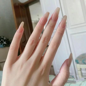 ✨Hannah✨手工美甲穿戴甲甄嬛傳衕款穿戴甲華妃模臉美甲顯白純慾裸色白開水穿戴甲 O3EB