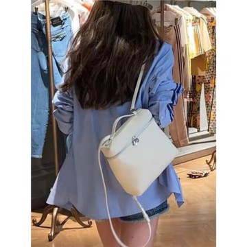 lp雙肩包女2024新款時尚背包小眾設計女包簡約百搭雙肩包大容量包