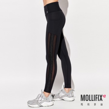 Mollifix 瑪莉菲絲 彈力升級側修飾訓練動塑褲 (輕奢黑) 暢貨出清