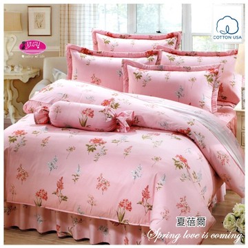 精梳棉/五件套【床罩】5*6.2尺/雙人/御芙專櫃『夏蓓爾』MIT