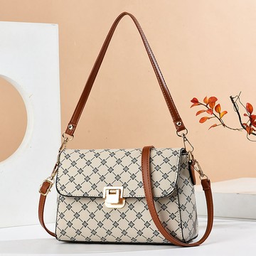Bag House👜 高質感中年媽媽包女新款斜挎包中老年女士單肩斜挎包時尚菱形女包