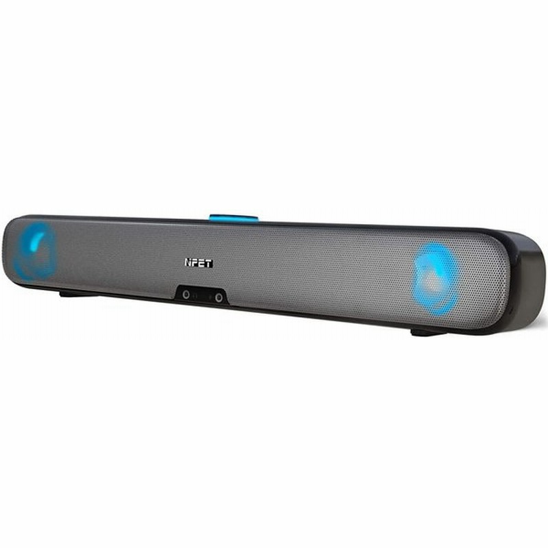 Npet スピーカー Pc サウンドバー 小型 ホームシアター 大音量 高音質 マイク端子とヘッドホン端子付 重低音 Usb給電 Aux接続 ステレオ 通販 Lineポイント最大get Lineショッピング