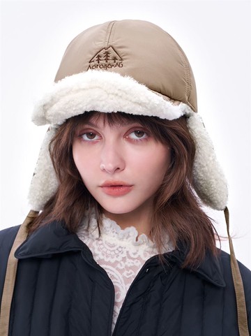 冬日滑行道復古鋪棉飛行帽