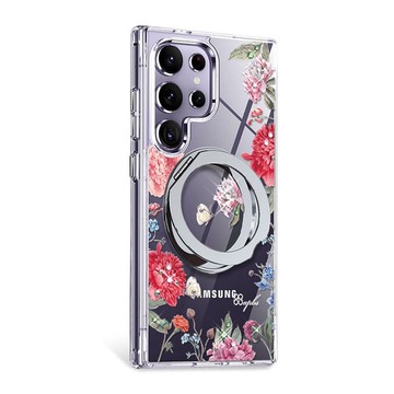 apbs SamsungS25/S24/A56/Flip7軍規360旋轉磁吸立架鑽殼-四季-夏