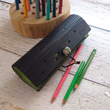 茉樂手盒/楊木/茉樂綠/專業職人風/泡泡紋/鉛筆盒/眼鏡盒
