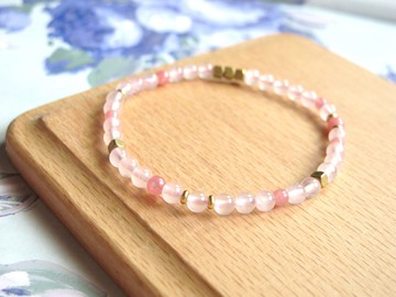 紅紋石 粉晶 黃銅【好人緣小寶貝】人緣加分 增加信心邁向目標