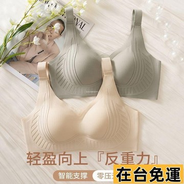 🔥台灣發出🔥 普提拉黑繃帶內衣女聚攏無痕舒適薄款透氣調整型無鋼圈軟支撐文胸
