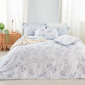 床包枕套組-雙人加大/60支/ 萊賽爾天絲三件式 / 悠藍果子 台灣製