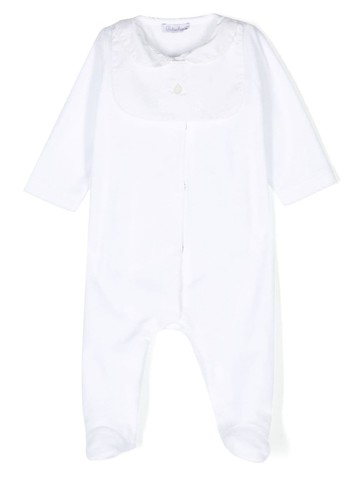 Patachou - bib collar cotton babygrow - kids - Cotton/Polyester - 3 - White