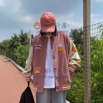 秋冬外套宽松日系原宿BF夹克学院风棒球服女【淘夢屋】