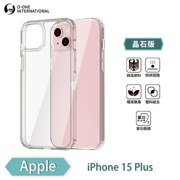 【O-ONE】【軍功II-晶石殼】APPLE iPhone 15 Plus 雙料材質 多重保護 升級抗撞防摔 手機保護殼
