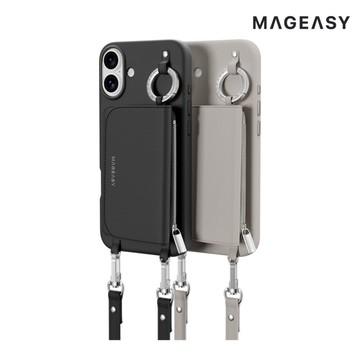 MAGEASY Apple 蘋果 iPhone 16 6.1吋 / 16 Plus 6.7吋 Pouch M 錢包掛繩磁吸手機殼 保護殼 保護套 防摔殼 磁吸殼 軍規防摔認證 MagSafe