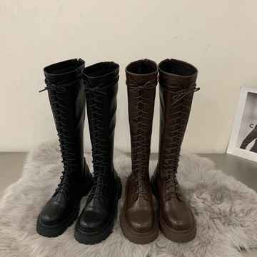 法式復古小個子厚底馬丁靴英倫風2021冬季加絨騎士靴瘦瘦靴女靴子