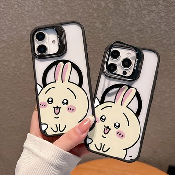 情侶款吸臉烏薩奇適用蘋果17/16promax手機殼iPhone15plus磁吸殼14亞克力13鏡頭支架12防摔11硬殼