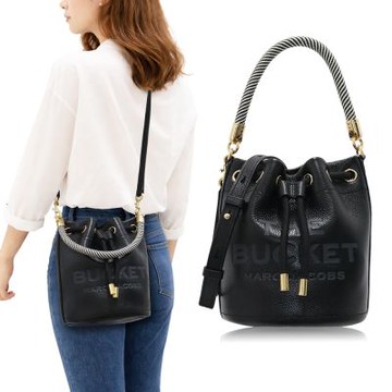 MARC JACOBS MJ 經典款 / 中款 / 水桶 斜背包(黑色)