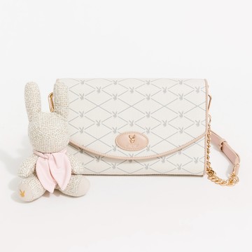 PLAYBOY - 斜背包 Graceful系列 - 米白色