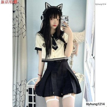 【桃園出貨】新款夏季日系網紅學院風JK制服套裝女小個子學生水手服高腰短裙制服學院風韓版水手服日系正統制服學院風性感水手服