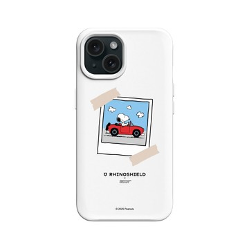 iPhone 15 SolidX 白 - 史努比 Snoopy - 拍立得-一起去兜風