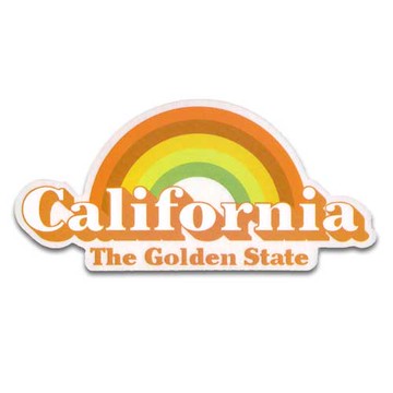 🟡官網限定🟡 ST020 CALIFORNIA RAINBOW STICKERS 防水 貼紙 車貼 安全帽貼 (1入)