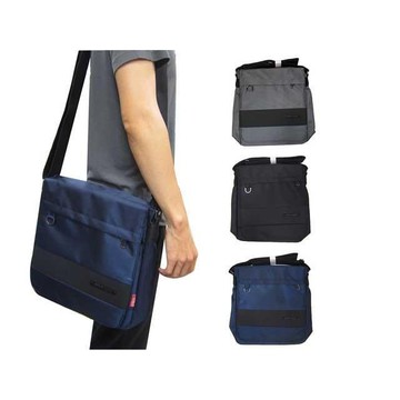 斜側包肩背包大容量可A4資料夾插筆袋口主袋+外袋共三層防水尼龍布肩背斜側背