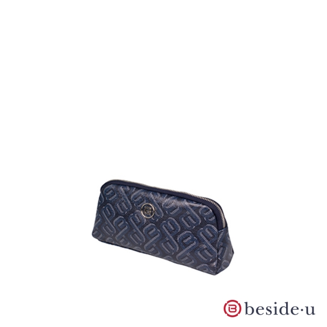 beside u 官方直營 BMR圖紋LOGO印花耐磨防刮手拿包 - 深藍色