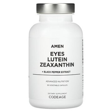 Codeage, Amen，眼睛，葉黃素、玉米黃質 + 黑胡椒提取物，90 顆素食膠囊
