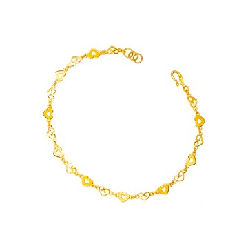 Jove gold JoveGold 女孩日記黃金手鍊-雙面設計