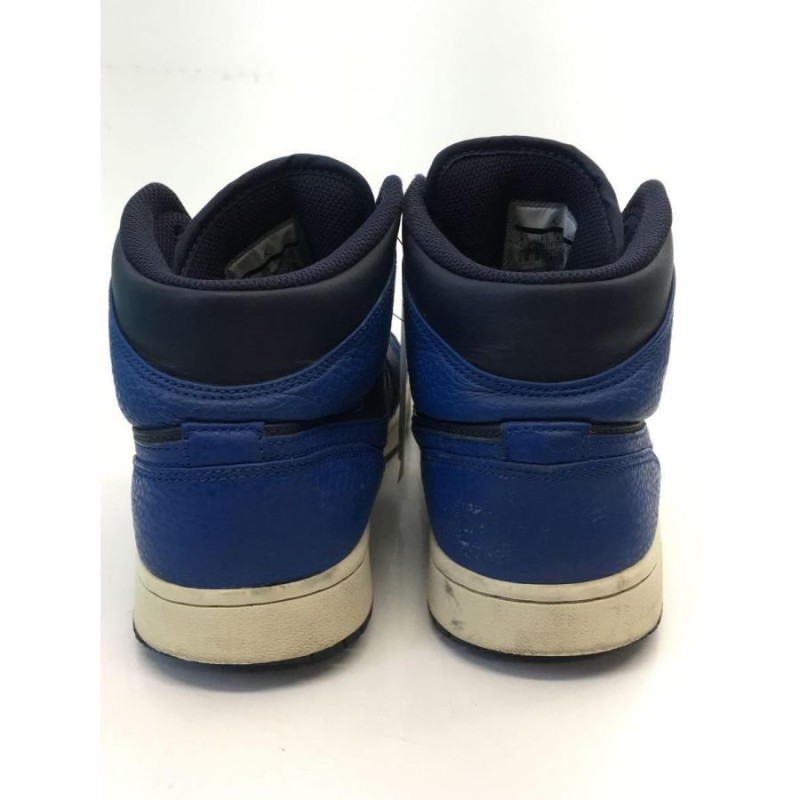 NIKE◇AIR JORDAN 1 MID/エアジョーダンミッド/ブルー/554724-412/26.5