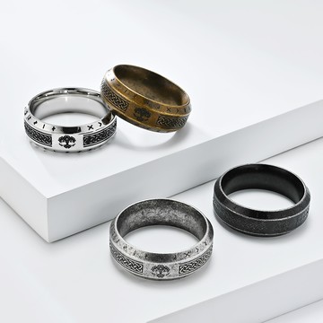 STEEL 鋼戒。北歐神話．世界之樹（亮銀色10號；古銅色13號現貨供應中）| TM