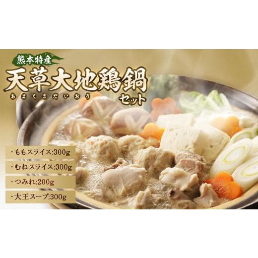 ふるさと納税 熊本県 熊本市 天草大王 地鶏鍋セット(スープ付き) もも むね スライス つみれ