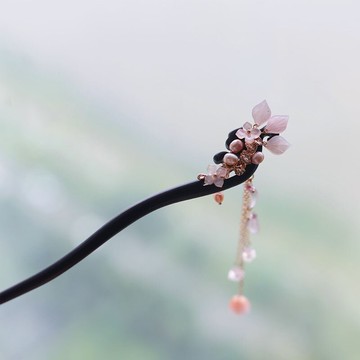 蘭亭別院【粉玉奴】盤發木簪子原創漢服日常頭飾古典旗袍挽發飾品