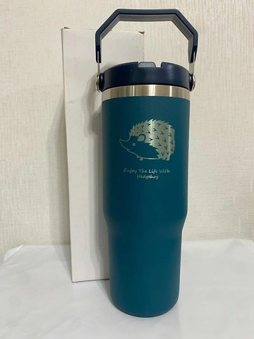 現貨 900CC提把保溫杯 墨藍 刺蝟C