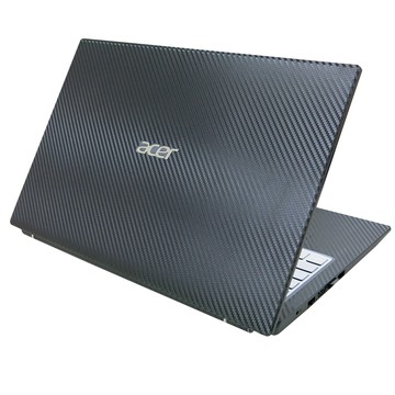 【EZstick】ACER Extensa EX2510G-54PL 筆電機身貼｜黑色卡夢紋｜上蓋+鍵盤週圍貼｜