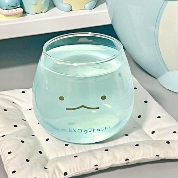 角落生物周邊水龍寶寶玻璃杯水杯清透日式可愛卡通清透高顏值杯子