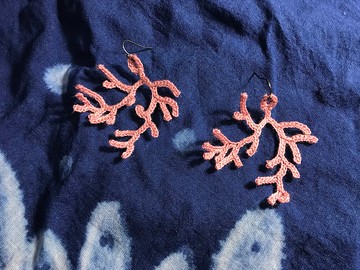 耳環/耳夾 Coral Earrings crochet