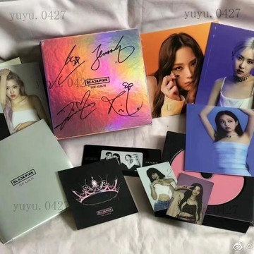 官方正品 BLACKPINK 親筆簽名專輯 CD漸變粉 活動現場親籤 親簽專輯 送朋友禮物收藏 小卡 保真 朴彩英