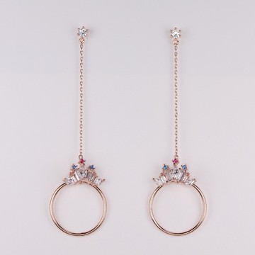 【小Ken先生】韓風｜低致敏｜銀針｜為愛加冕｜耳環｜可改夾式