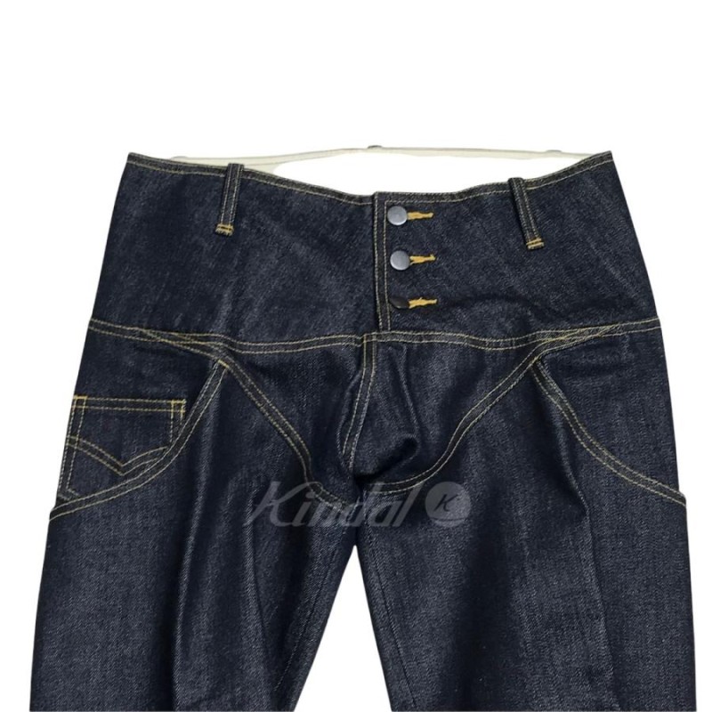 Christopher Nemeth Trousers 2036 Denim yelow stich 変形デニム 