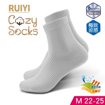 RUIYI極致涼感素色短襪-R1510M白