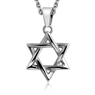 【Giumka】男項鍊．白鋼．六芒星．個性．客製刻字