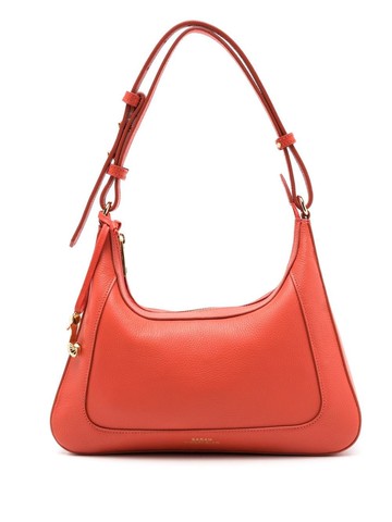 Sarah Chofakian - Meghan top-zip fastening shoulder bag - women - Leather - One Size - Orange