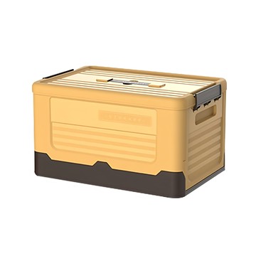 撞色摺疊收納箱  PP材質  3種款式  承重重量5kg  小  陽光黃  1個
