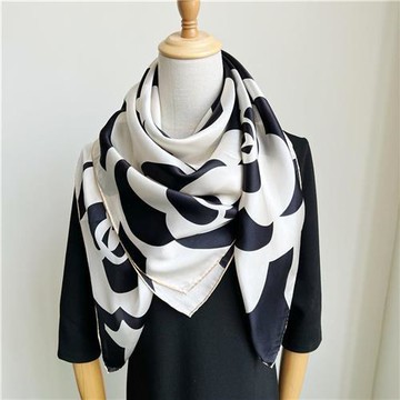 【巴黎精品】真絲絲巾蠶絲領巾-法式山茶花披肩方巾女絲巾a1af33