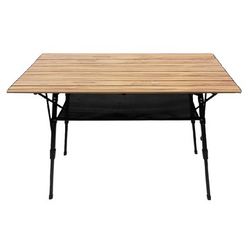 Outdoor Base 鋁合金休閒桌 承重80kg OB-25476  L(110 x 70 x 45~68cm 收納110 x 17 x 20cm)  110cm  胡桃木紋