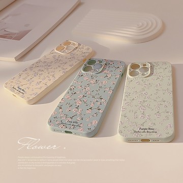 台灣出貨❤韓系復古碎花iphone15蘋果手機殼13原創11硅膠12軟14promax適用16